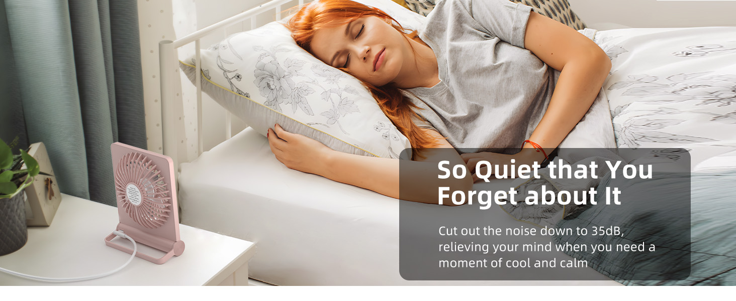 Koonie USB Fan, Strong Wind Ultra Quiet Small Desk Fan