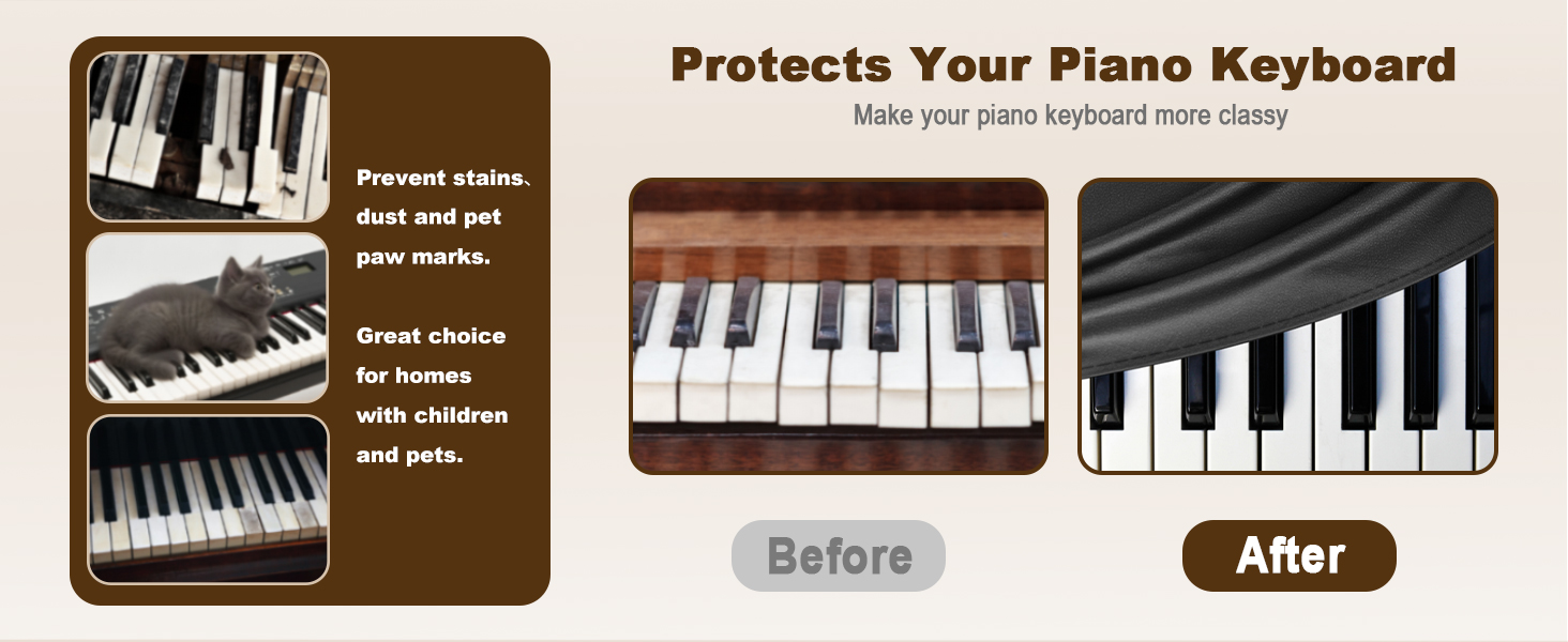 protects your piano keyboard
