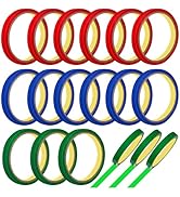 18 Rolls Bag Sealing Tape 12Mm Assorted Color Bag Sealing Tape 30m PET Material for Stainless Ste...
