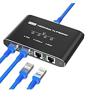 PoE Switch 1 in 4 Out, 4 Port Gigabit PoE Splitter, IEEE 802.3at/af Compliant, 30W per Port Power...