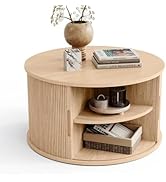 LINSY HOME Round Coffee Table, 31.5