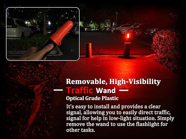 electronic whistle wand flashlight traffic training USB C magnetic rechargeable 2002E
