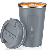 CS COSDDI 12 oz Stainless Steel Vacuum Insulated Tumbler - Coffee Travel Mug Spill Proof with Lid...