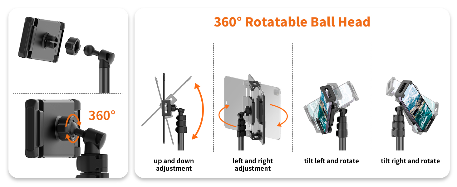 360°Rotating Ball Head