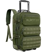 AUROTIER Rolling Tactical Laptop Backpack, 17 Inch Wheeled Military Computer Backpack for Men and...