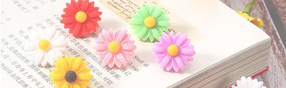 sunflower push pins Flower Pushpins Flower Thumb Tacks Decorative Floret Push Pins Colorful Floret