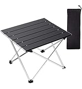 Tesouro Folding Camping Square Table with Carry Bag, Lightweight Aluminum Square Table for Outdoo...
