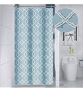 Yimobra Shower Curtain, Small Half Size Stall Shower Curtain 36 x 72 Inch, Geometric Modern &amp; Chi...