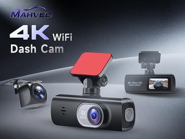 Dash Cam 4K Front and Rear Full HD Dash Camera for Cars