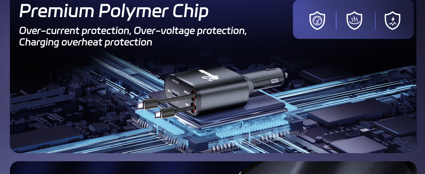 Car Charger,Retractable Car Charger,USB C Car Charger,Car Phone Charger