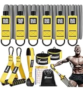 Resistance Bands, 350lbs/450lbs Heavy Exercise Bands with Handles, Workout Bands Set for Working ...