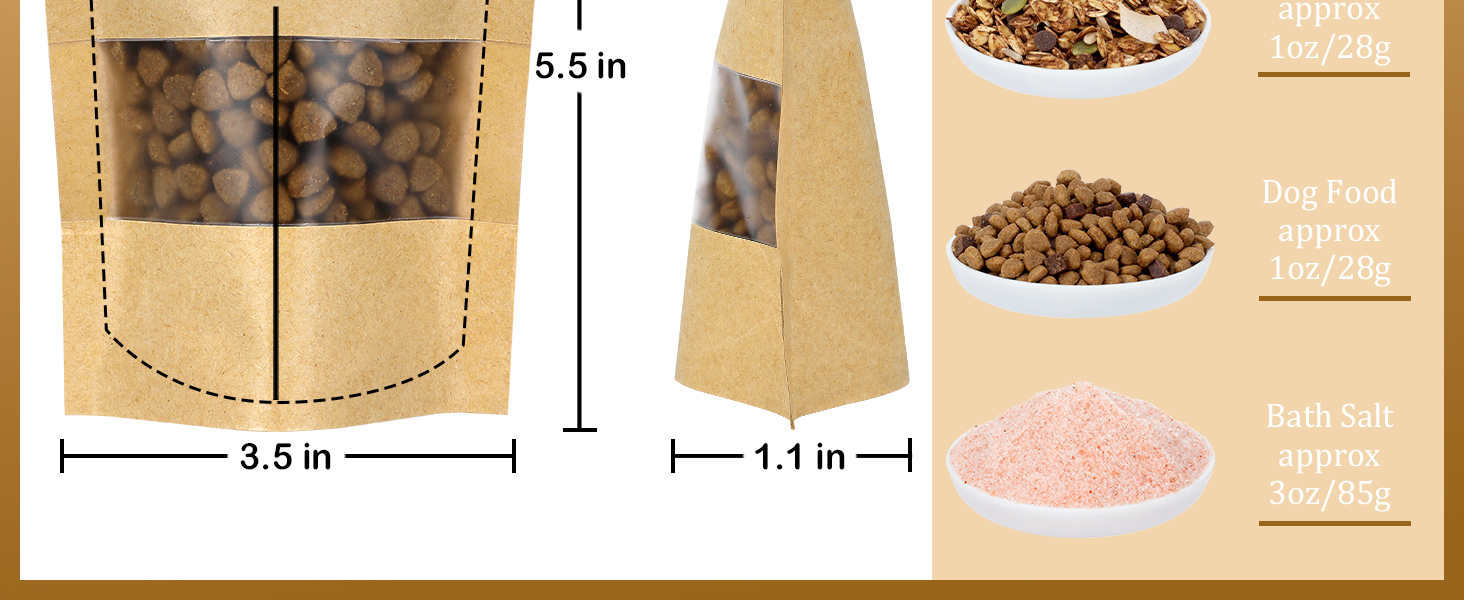 kraft resealable bags