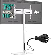 WALI Floor TV Stand with Power Outlet, Tall TV Stand Mount for 32-75 inch TVs up to 110 lbs, Swiv...