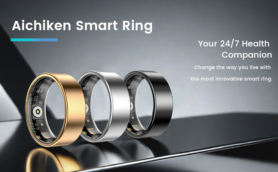 Smart Ring Health Tracker, Sleep&amp;amp;Exercise Monitor Heart Rate,Blood Oxygen,Fitness Trackers