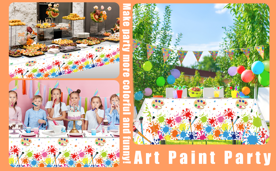 Large enough to cover most rectangular tables, suitable for indoor and outdoor parties