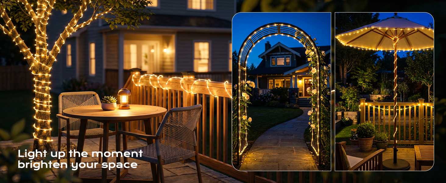 outdoor solar string lights