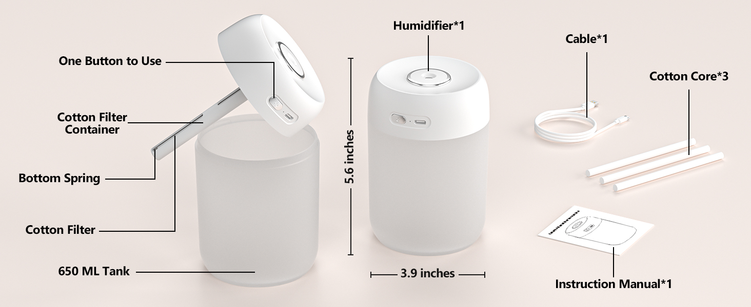Personal Mini Humidifier for Desktop