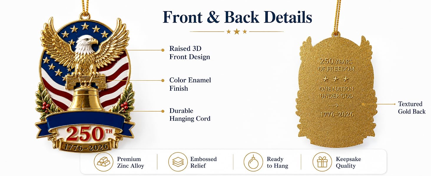 250th metal ornaments decors