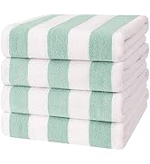 Cotton Paradise, Cabana Stripe Beach Towels 4 Packed, 100% Cotton Extra Large Pool Towels, Oversi...
