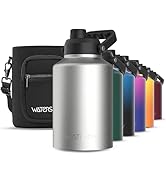 WATERSY 1 Gallon Water Bottle Insulated(Cold for 48 Hrs),BPA Free&amp;Leak Proof,128oz Stainless Stee...