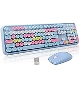 Wireless Keyboard Mouse Combo, 2.4GHz Typewriter Keyboard Wireless, Letton Full Size Office Compu...