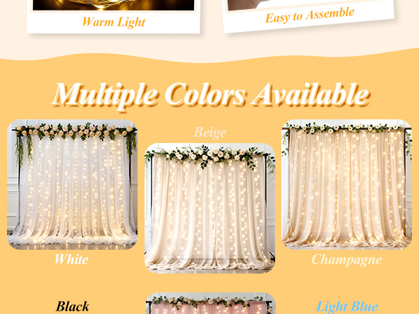 Sheer backdrop curtain