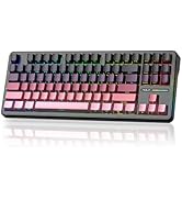 Aula F87 Pro Wireless Mechanical Keyboard, Tri-Mode Bluetooth/2.4G/USB-C Hot-Swappable RGB Gaming...
