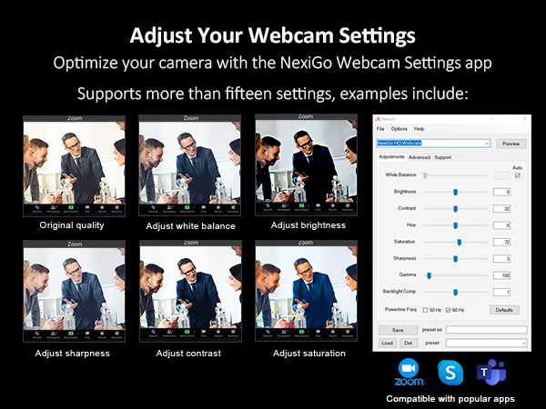 NexiGo Webcam Settings App