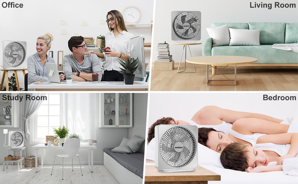 box fan window fan 10 inch fan small desk fan table fan quiet fan bedroom fan office fan square fan