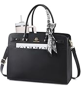 LOVEVOOK Laptop Tote Bag for Women, PU Leather Work Bag Waterproof Briefcase Handbag for Teacher ...