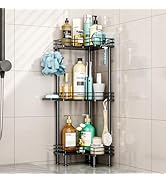 HapiRm Corner Shower Caddy Standing - 3 Tier Shower Organizer Corner with Soap Holder, Rustproof ...