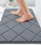OLANLY Memory Foam Bath Mat 30x20, Ultra Soft and Absorbent Bathroom Rugs, Machine Washable, Comf...