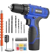 FADAKWALT Cordless Drill Set,12V Power Drill Set with Battery and Charger, Compact Driver/Drill B...