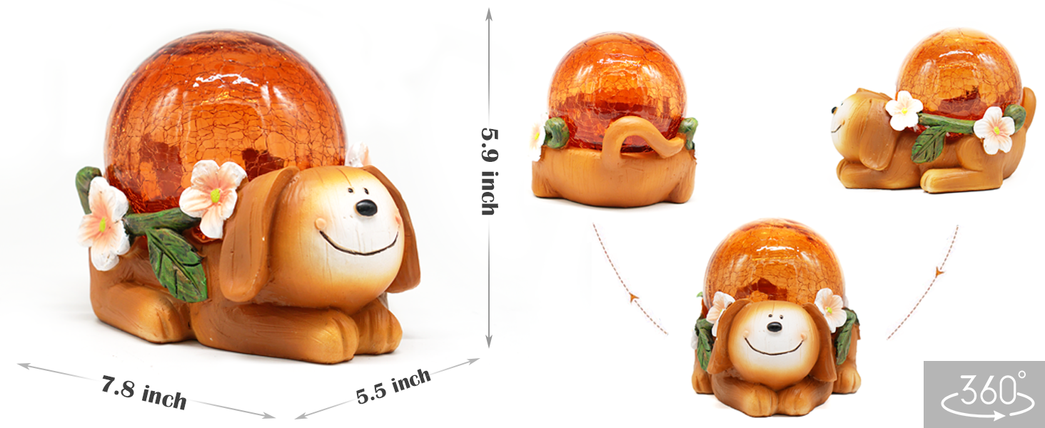 Garden Puppy Statues Outdoor Decor, Solar Lights Outdoor Statue