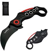 ALBATROSS EDC Cool Spring Assisted Folding Pocket Knives Tactical Sharp Raptor Claw Knife (Black)