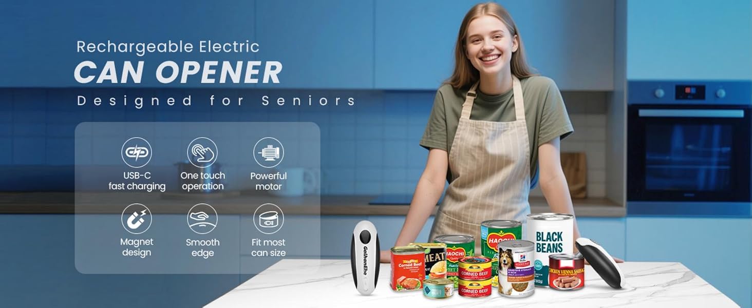 automatic can opener hands free