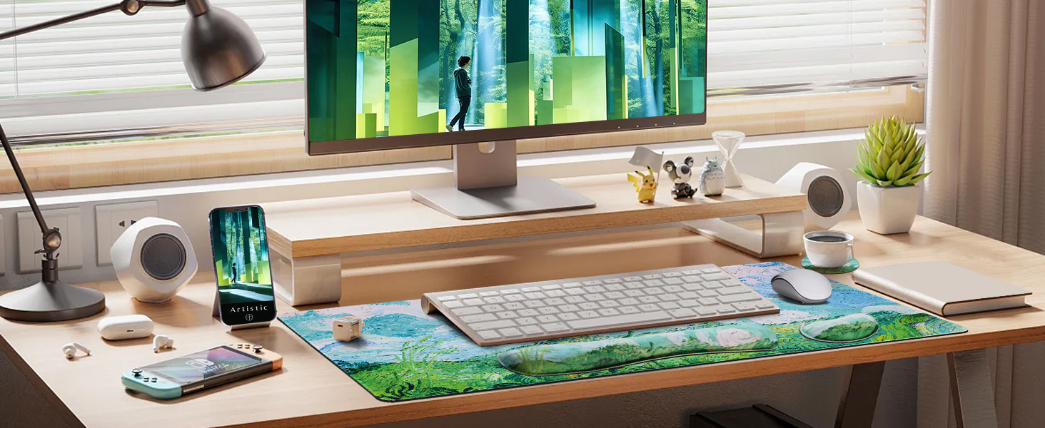 desk mat with wrist rest