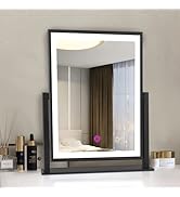 Lighted Vanity Mirror, Makeup Mirror with Dimmable, Smart Control, Memory, Adjustable 3000K/4000K...