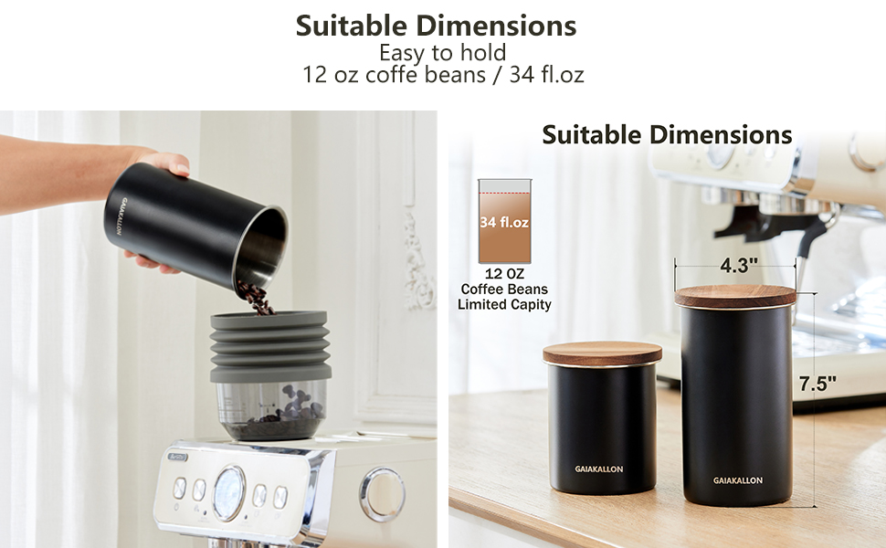 coffee canister, coffee container, coffee bean storage, vacuum coffee canister
