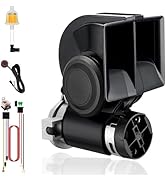Car Horn Kit with Button, 12v Air Horn for Car Truck Motorcycle Train Car Horn Kit Super Loud Hor...