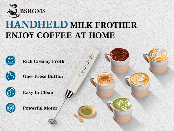 Milk Frother Handheld for Coffee
