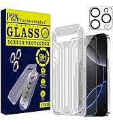 P2N Technologies Tempered Glass Screen Protector for Phone, 9H Hardness, 1 Pack (Clear, iPhone 15...