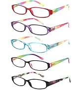 Kerecsen Reading Glasses Comb Pack of Multiple Men and Women Readers Spring Hinge Glasses (Multic...