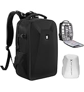 K&amp;F Concept Camera Backpack,Hardshell Photography DSLR Camera Bag with 15-15.6 Inch Laptop Compar...