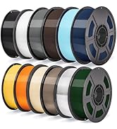 iSANMATE 12KG PETG Filament Bundle PETG Multicolor Pack 1.75mm 3D Printer Filament,for Bambu 3D P...