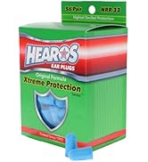 HEAROS Xtreme Protection Series Ear Plugs, Blue, 56 Pair