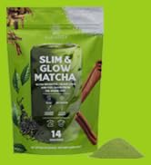 Slim &amp; Glow Matcha Latte Powder – Collagen Peptides, Organic Matcha, Inulin Prebiotic Fiber, Gree...