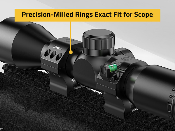Precision-Milled Rings Exact Fit for Scope