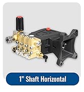 YAMATIC Horizontal Triplex Plunger Pressure Washer Pump 1" Shaft 4300 PSI 4.2 GPM, Replacement fo...