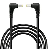 GINTOOYUN 2 PCS DC 5.5MM x 2.5MM 90 Degree Male to Male Plug Cable, 18AWG Right Angle DC5525 Powe...